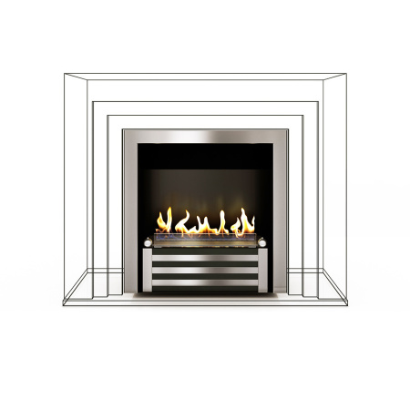 Биокамин в мраморном портале Firezo Rapido